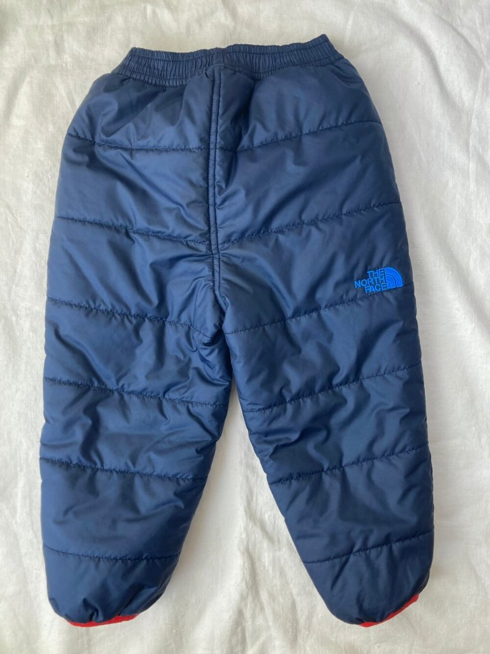 🪴5/$30 North Face 3T Toddler Reversible Blue Red Puff Winter Pants Warm Snow